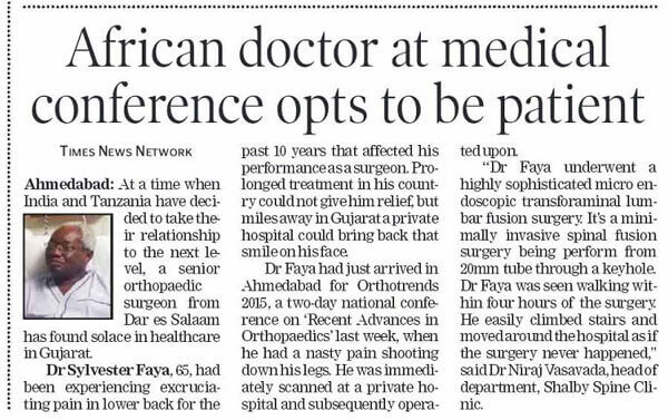 african doctor at medical conference opts to be patient - shalby