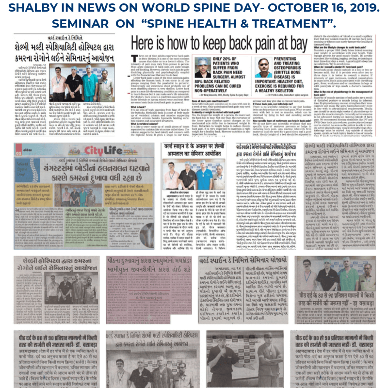 Shalby Hospitals Spreads Awareness On Spine Health On The Occasion Of World Spine Day